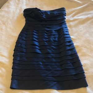 Calvin Klein navy blue strapless cocktail dress